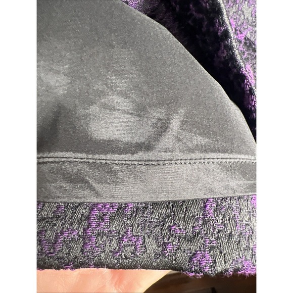 Lafayette 148 New York Jacquard Leather Trim Zip Stretch Pencil Skirt Size 8 - Picture 9 of 11